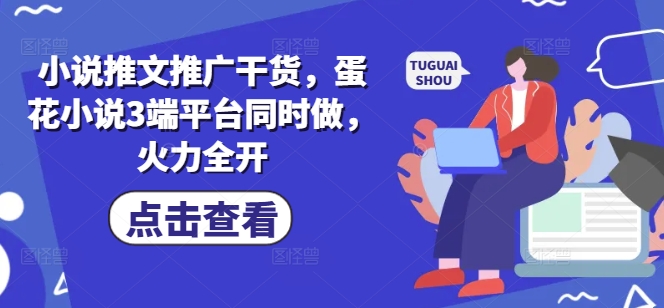 小说推文推广干货，蛋花小说3端平台同时做，火力全开-云泽轻创网