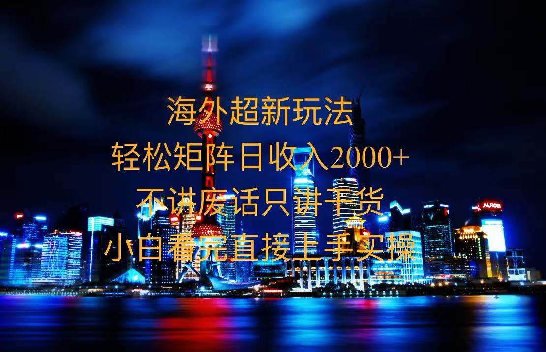 2025全新海外暴力玩法，操作简单，小白轻松上手-云泽轻创网