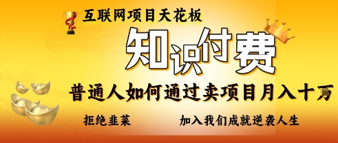 互联网项目天花板，知付付费项目，普通人如何通过卖项目月入十个，拒绝韭菜【揭秘】-云泽轻创网