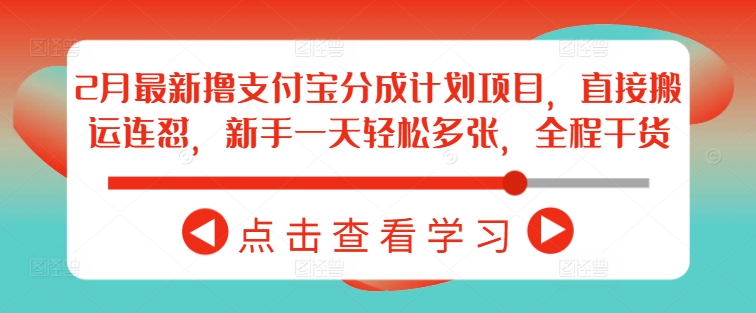 2月最新撸支付宝分成计划项目，直接搬运连怼，新手一天轻松多张，全程干货-云泽轻创网