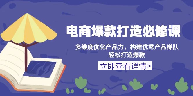 电商爆款打造必修课：多维度优化产品力，构建优秀产品梯队，轻松打造爆款-云泽轻创网