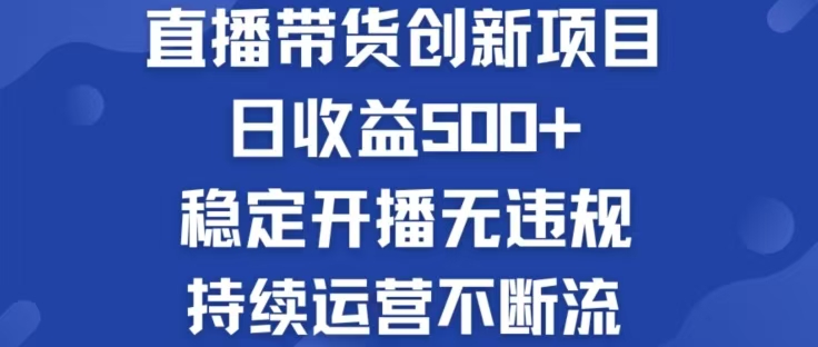 淘宝无人直播带货创新项目，日收益500，轻松实现被动收入-云泽轻创网
