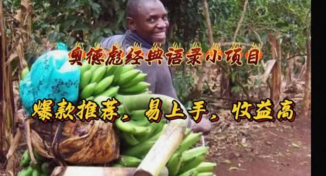奥德彪经典语录小项目，爆款推荐，易上手，收益高-云泽轻创网