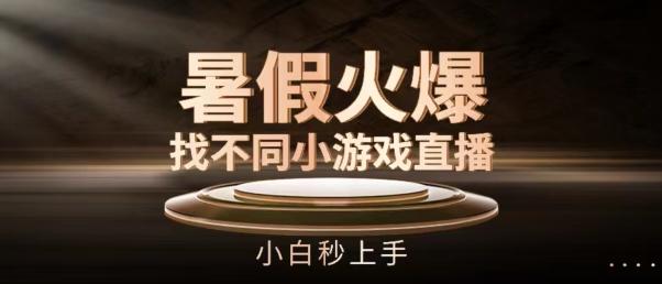 暑假火爆找不同小游戏直播间，小白秒上手【揭秘】-云泽轻创网