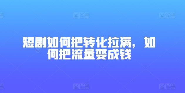 短剧如何把转化拉满，如何把流量变成钱-云泽轻创网