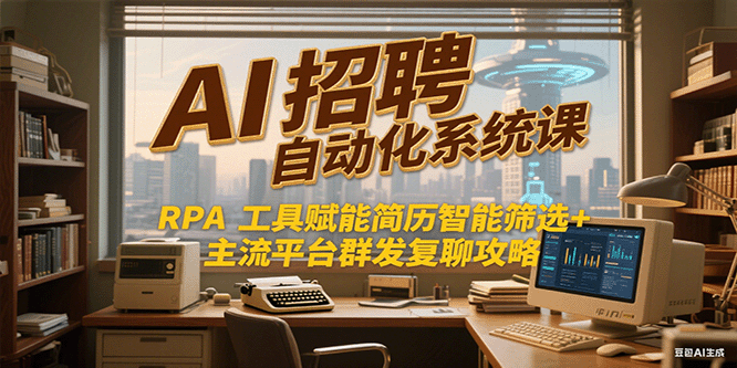 AI招聘自动化系统课,RPA工具赋能简历智能筛选+主流平台群发复聊全攻略-云泽轻创网