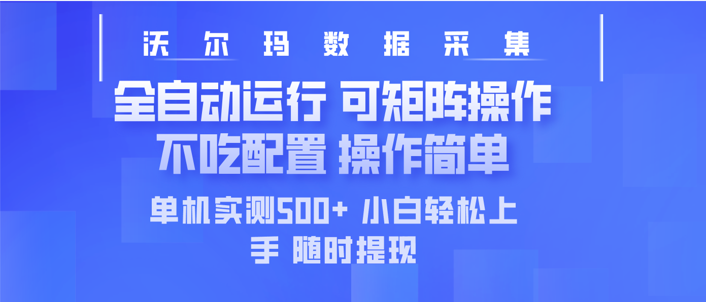 最新沃尔玛平台采集 全自动运行 可矩阵单机实测500+ 操作简单-云泽轻创网
