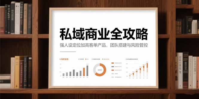 私域商业全攻略，强人设定位加高客单产品，团队搭建与风险管控-云泽轻创网