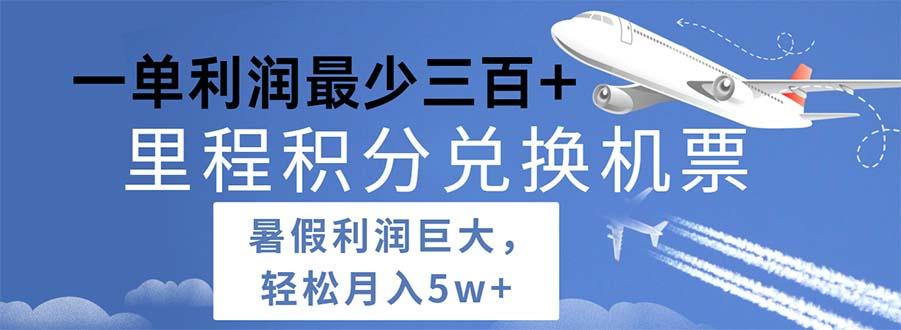 2024暑假利润空间巨大的里程积分兑换机票项目，每一单利润最少500-云泽轻创网