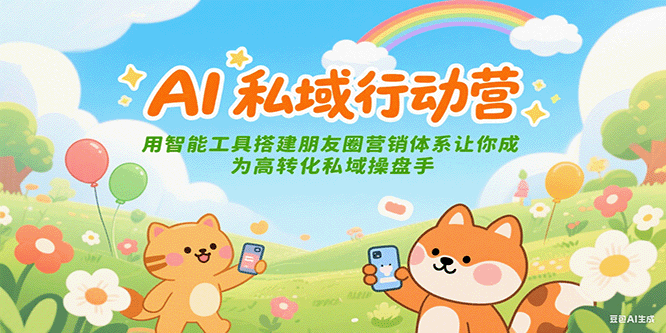 AI私域行动营:用智能工具搭建朋友圈营销体系让你成为高转化私域操盘手-云泽轻创网