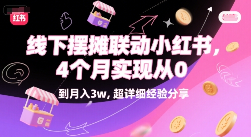 线下摆摊联动小红书，4 个月实现从 0 到月入3w，超详细经验分享-云泽轻创网