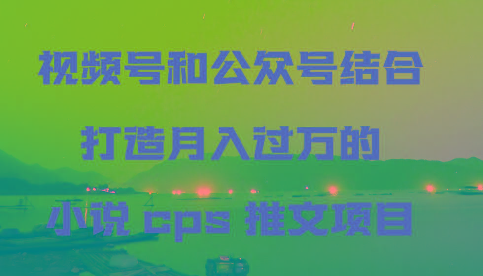 视频号和公众号结合打造月入过万的小说cps推文项目，包括市面上面的各种思路详解-云泽轻创网