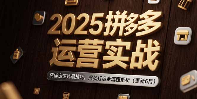 2025拼多多运营实战：店铺定位选品技巧，爆款打造全流程解析(更新6月-云泽轻创网