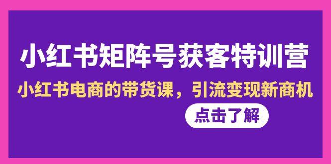 小红书-矩阵号获客特训营-第10期，小红书电商的带货课，引流变现新商机-云泽轻创网