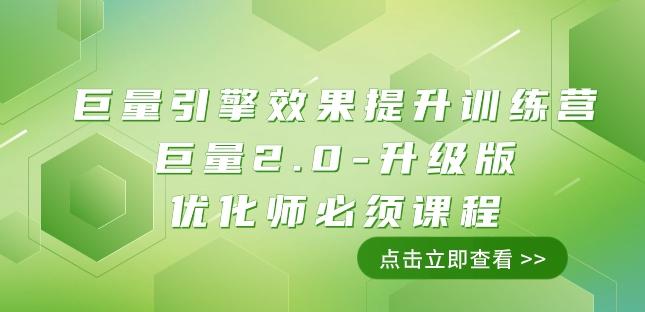 巨量引擎·效果提升训练营：巨量2.0-升级版，优化师必须课程（111节课）-云泽轻创网