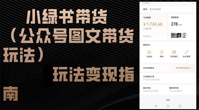 小绿书带货(公众号图文带货玩法-云泽轻创网