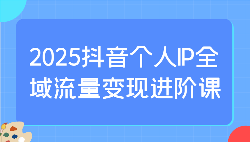 2025抖音个人IP全域流量变现进阶课：选爆品、抖音付费投流、千川投流实操及优化等-云泽轻创网