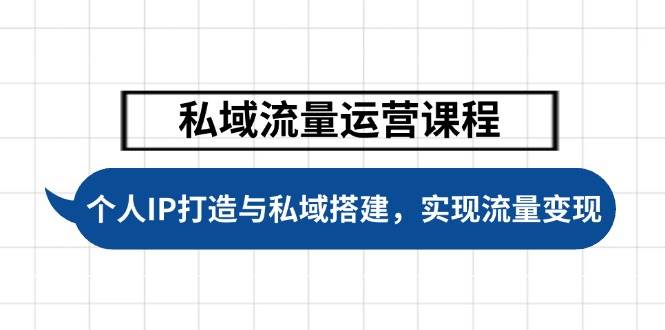 私域流量运营课程,个人IP打造与私域搭建,助力学员实现流量变现-云泽轻创网