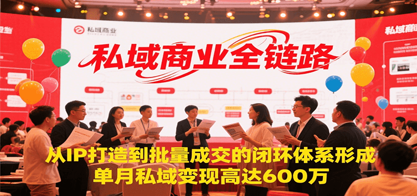 私域商业全链路,从IP打造到批量成交的闭环体系形成,单月私域变现600万-云泽轻创网