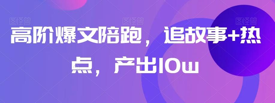 高阶爆文陪跑，追故事+热点，产出10w+-云泽轻创网