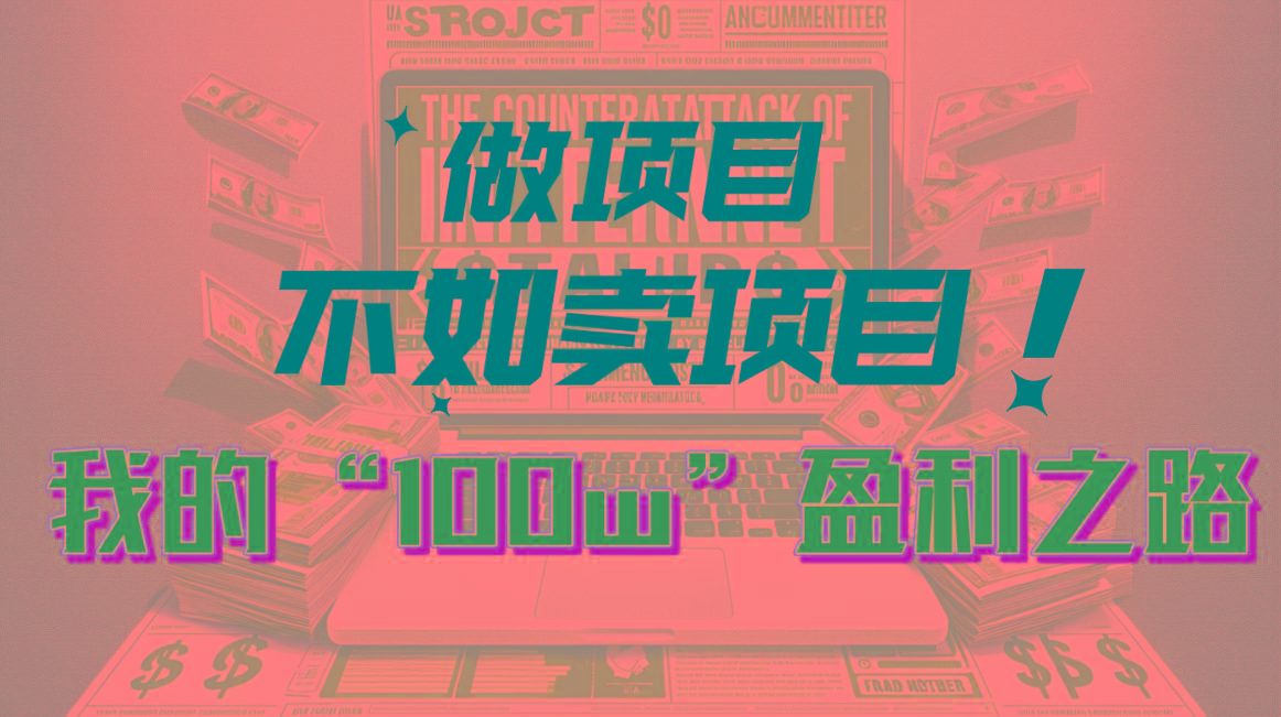 为什么做项目不如卖项目？我的100W+盈利之路-云泽轻创网