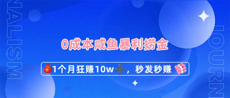 0成本闲鱼暴利捞金，1个月狂赚10W+，秒发秒赚新玩法-云泽轻创网
