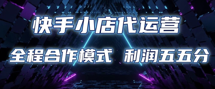 快手小店代运营 限时托管计划 合作模式 利润五五分成【揭秘】-云泽轻创网