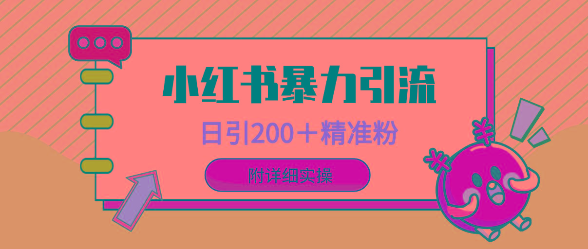 (9582期)小红书暴力引流大法，日引200＋精准粉，一键触达上万人，附详细实操-云泽轻创网