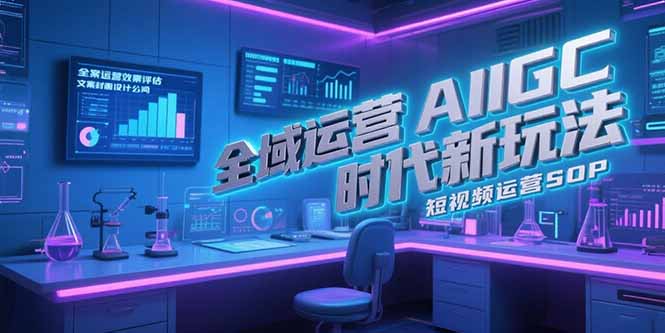 全域运营AIGC时代新玩法，文案封面设计公式，短视频运营SOP-云泽轻创网