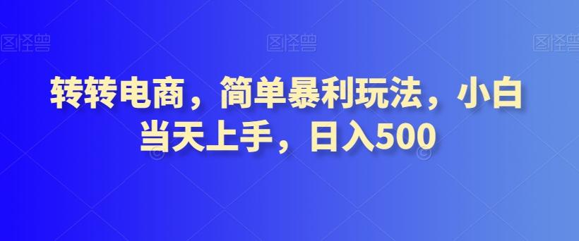 转转电商，简单暴利玩法，小白当天上手，日入500-云泽轻创网