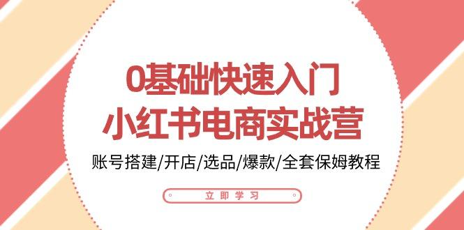 0基础快速入门-小红书电商实战营：账号搭建/开店/选品/爆款/全套保姆教程-云泽轻创网