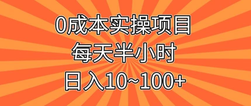 0成本实操项目，每天半小时，日入10~100+-云泽轻创网