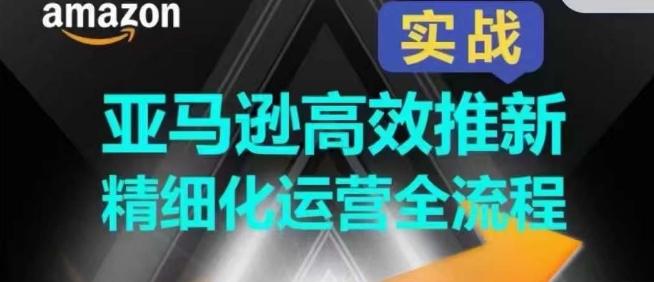 亚马逊高效推新精细化运营全流程,全方位、快速拉升产品排名和销量!