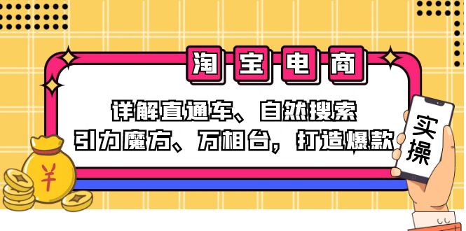 2024淘宝电商课程：详解直通车、自然搜索、引力魔方、万相台，打造爆款-云泽轻创网