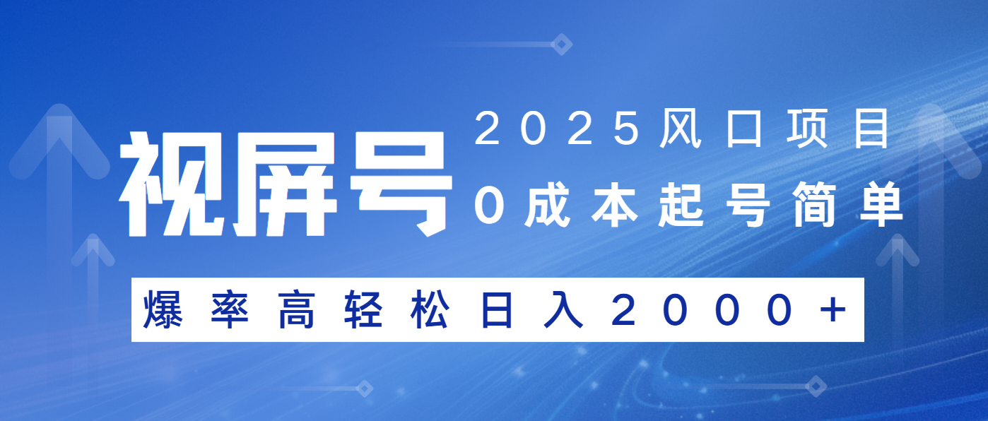 2025风口项目，视频号带货，起号简单，爆率高轻松日入2000+-云泽轻创网