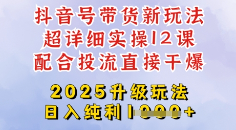 2025全新升级抖音带货玩法，一天纯利四位数，从剪辑到选品再到发布投流，超详细玩法揭秘-云泽轻创网