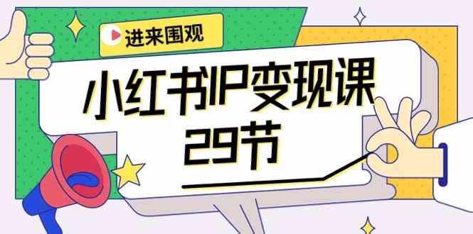 小红书IP变现课：开店/定位/IP变现/直播带货/爆款打造/涨价秘诀/等等/29节-云泽轻创网