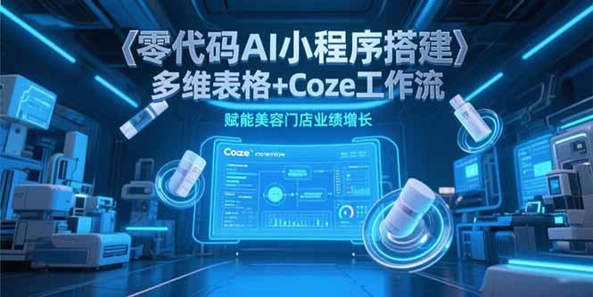 零代码AI小程序搭建，多维表格+Coze工作流，赋能美容门店业绩增长-云泽轻创网