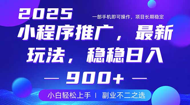 25年小程序掘金最新玩法，稳稳日入900+，副业兼职的不二之选-云泽轻创网