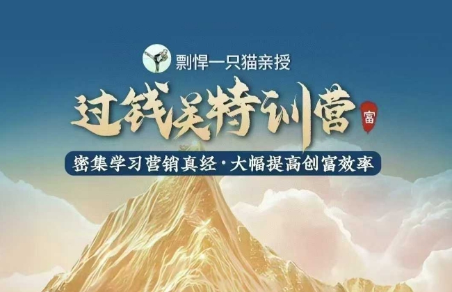 剽悍一只猫-过钱关特训营，学习营销真经 大幅度提高创富效率-云泽轻创网