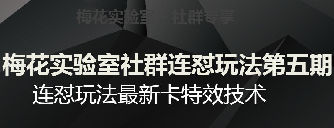 梅花实验室社群连怼玩法第五期，视频号连怼玩法最新卡特效技术-云泽轻创网