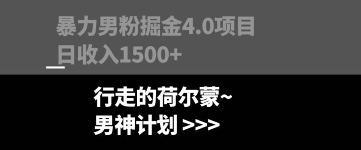 暴力男粉掘金4.0项目不违规不封号无脑复制单人操作日入1000+-云泽轻创网