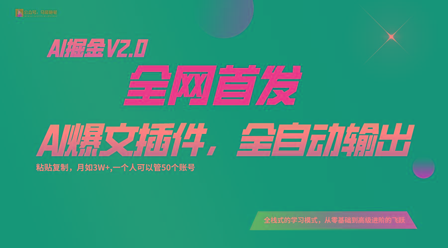 全网首发！通过一个插件让AI全自动输出爆文，粘贴复制矩阵操作，月入3W+-云泽轻创网