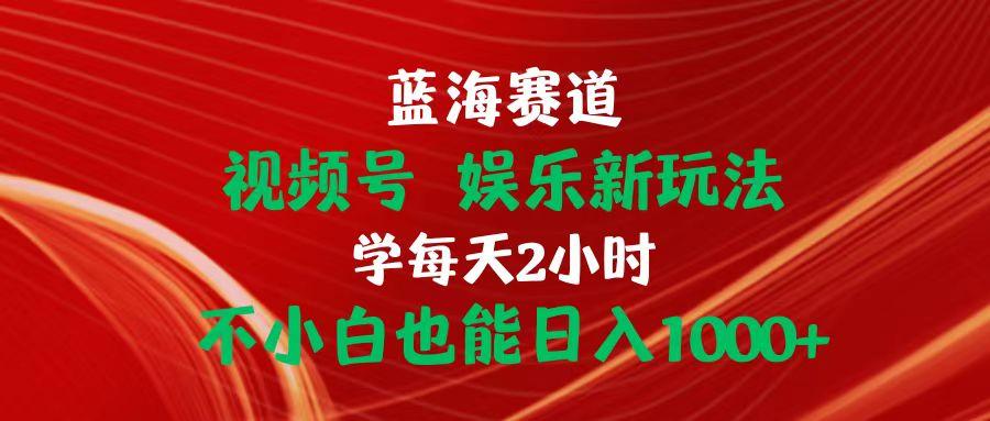 蓝海赛道视频号 娱乐新玩法每天2小时小白也能日入1000+-云泽轻创网