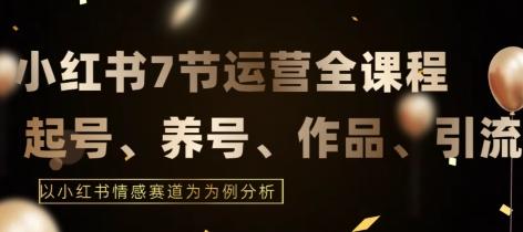 7节小红书运营实战全教程，结合最新情感赛道，打通小红书运营全流程【揭秘】-云泽轻创网