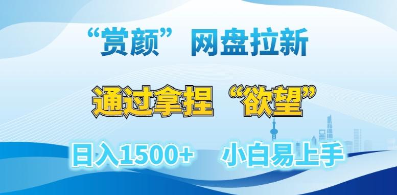 “赏颜”网盘拉新赛道，通过拿捏“欲望”日入1500+，小白易上手【揭秘】-云泽轻创网