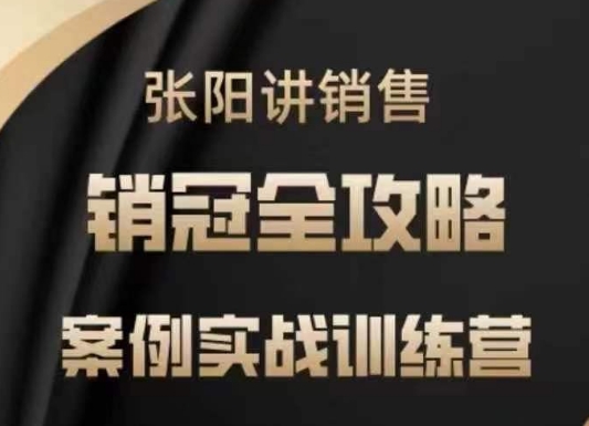张阳讲销售实战训练营，​案例实战训练，销冠全攻略-云泽轻创网