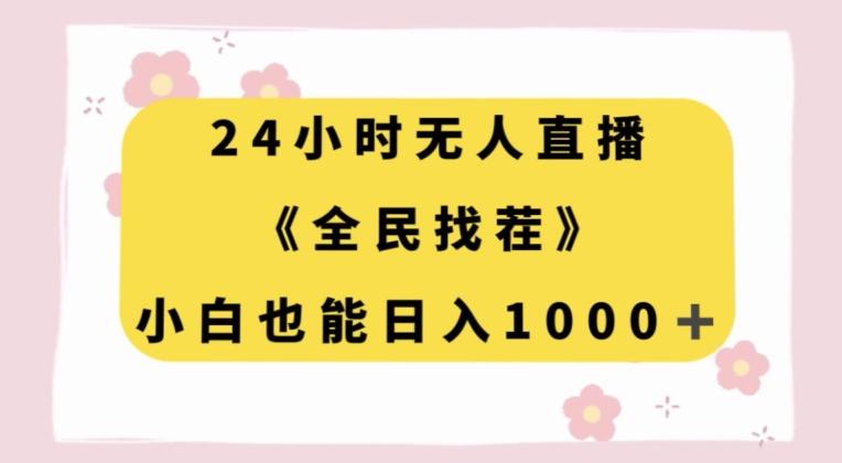 24小时无人直播，全民找茬，小白也能日入1000+【揭秘】-云泽轻创网