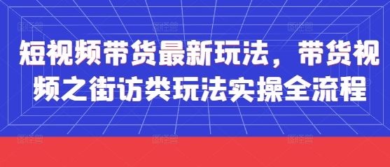 短视频带货最新玩法，带货视频之街访类玩法实操全流程-云泽轻创网