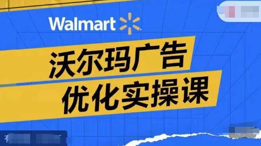 沃尔玛广告优化实操课，广告报告实操讲解，广告如何提高转化和ROAS等-云泽轻创网